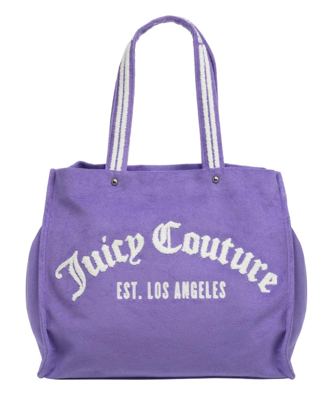 JUICY COUTURE Фиолетовая хлопковая сумка тоут, фото 10