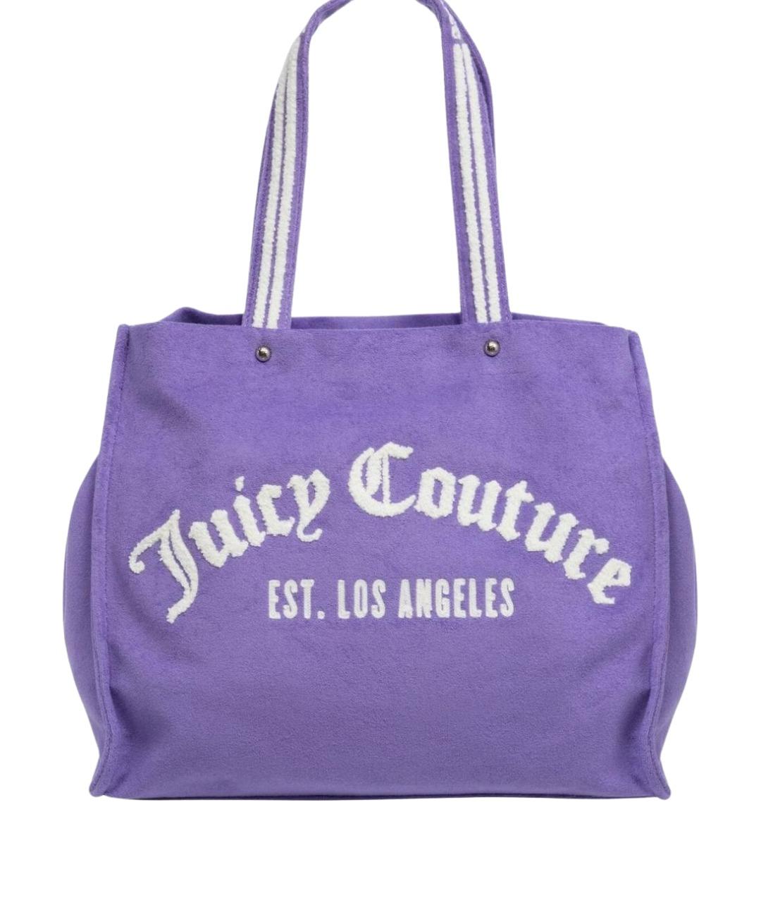 JUICY COUTURE Фиолетовая хлопковая сумка тоут, фото 1
