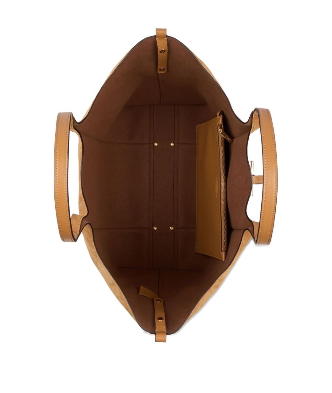 TOD'S Коричневая замшевая сумка тоут, фото 5