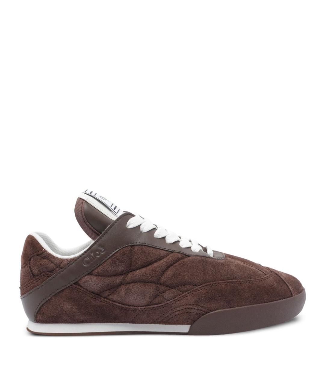 CHLOE Коричневые замшевые кроссовки, фото 1