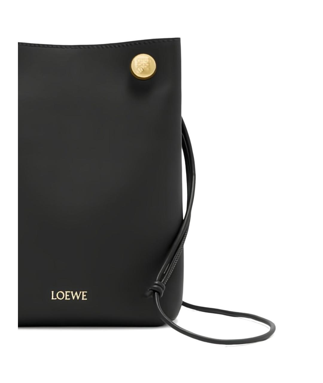 LOEWE Черная кожаная сумка через плечо, фото 2