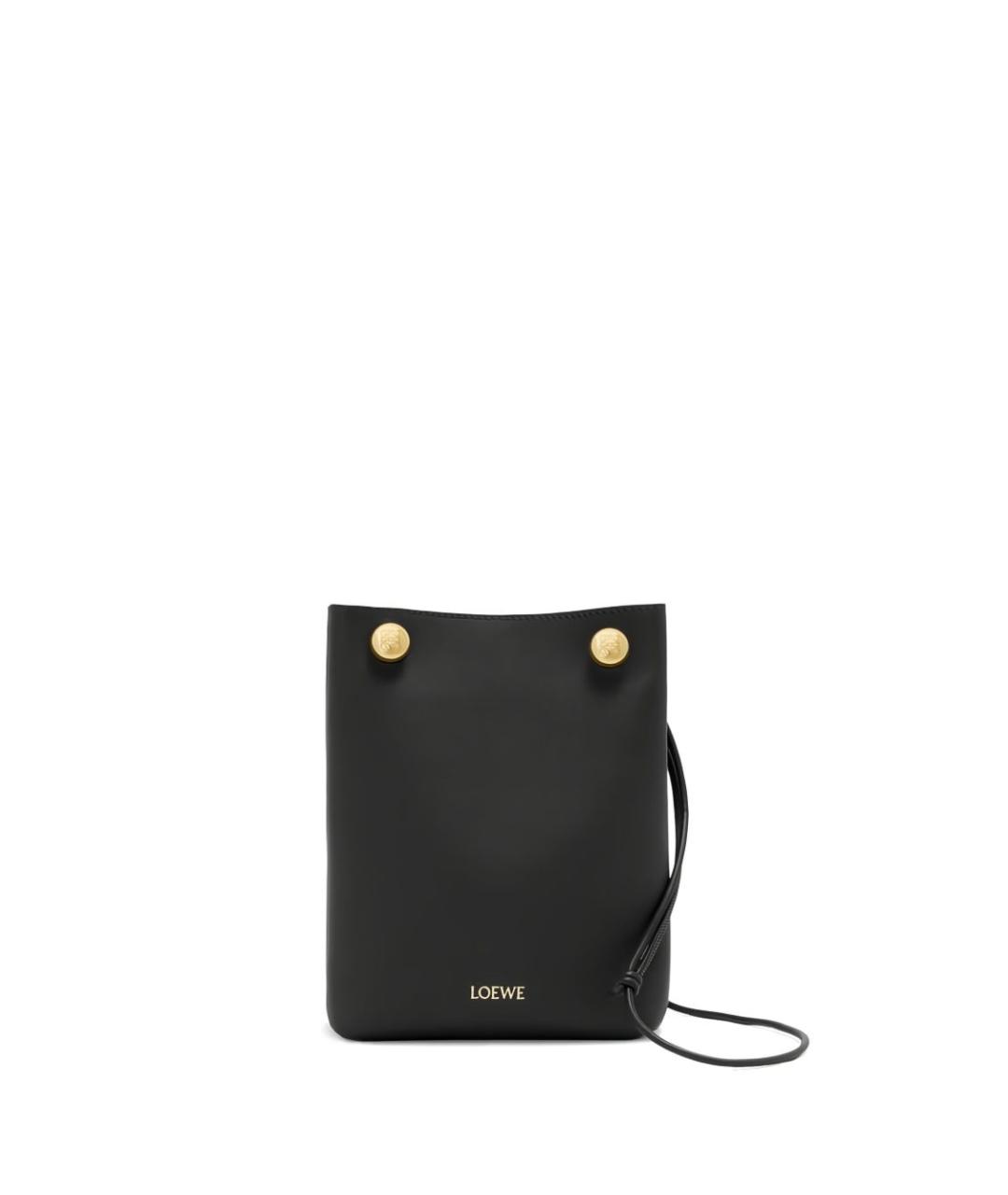 LOEWE Черная кожаная сумка через плечо, фото 1