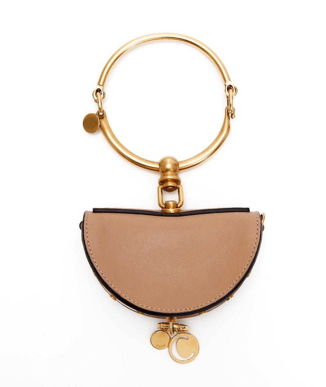 CHLOE Бежевая кожаная сумка с короткими ручками, фото 2