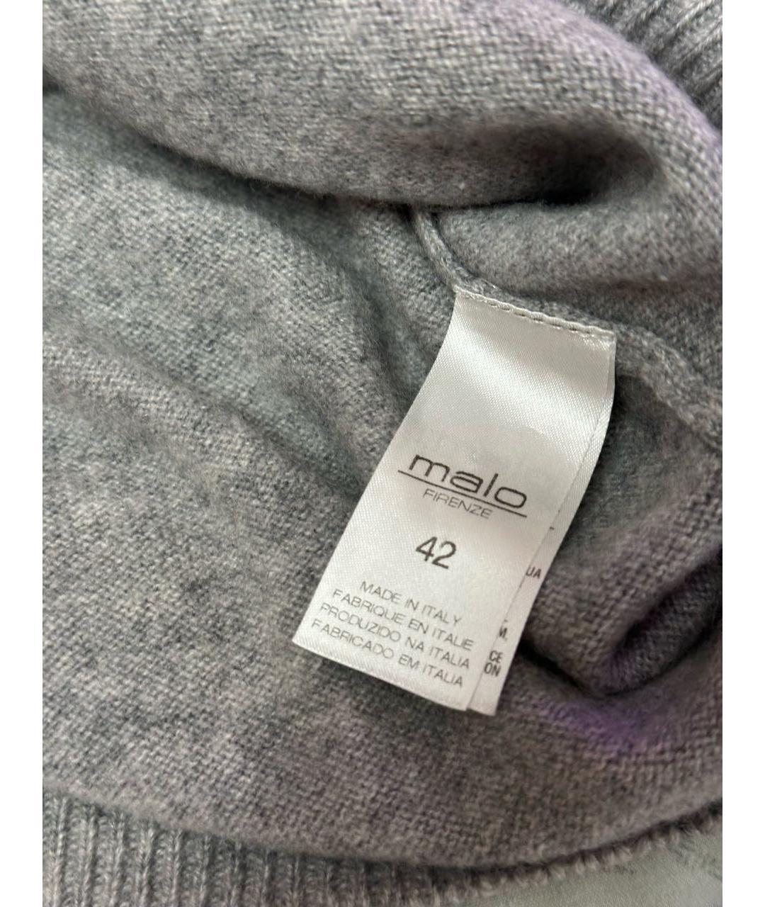 MALO Серый кашемировый джемпер / свитер, фото 4