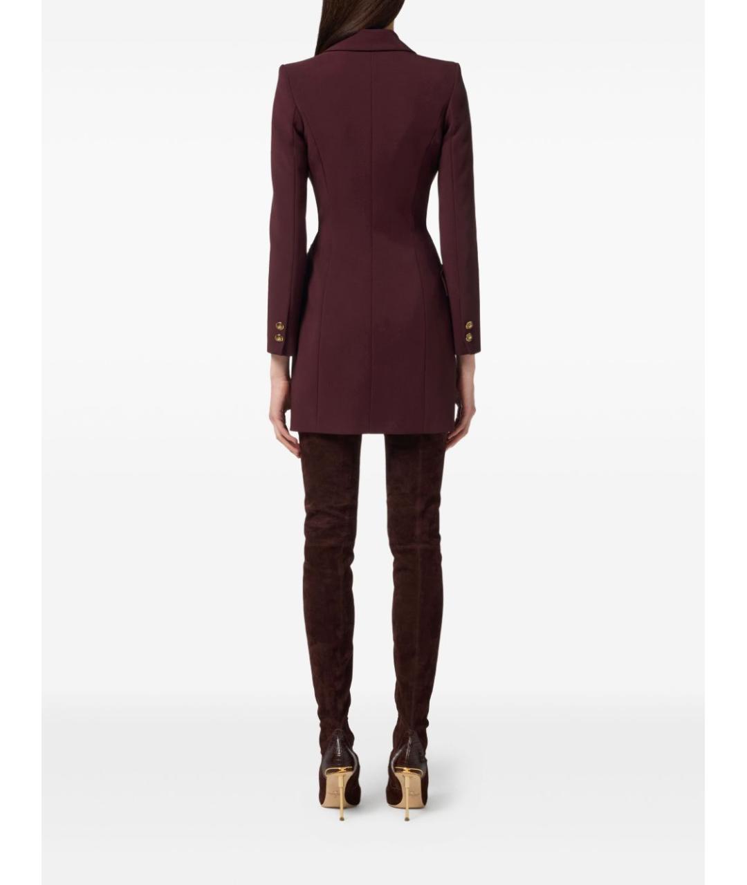 ELISABETTA FRANCHI Бордовое повседневное платье, фото 4