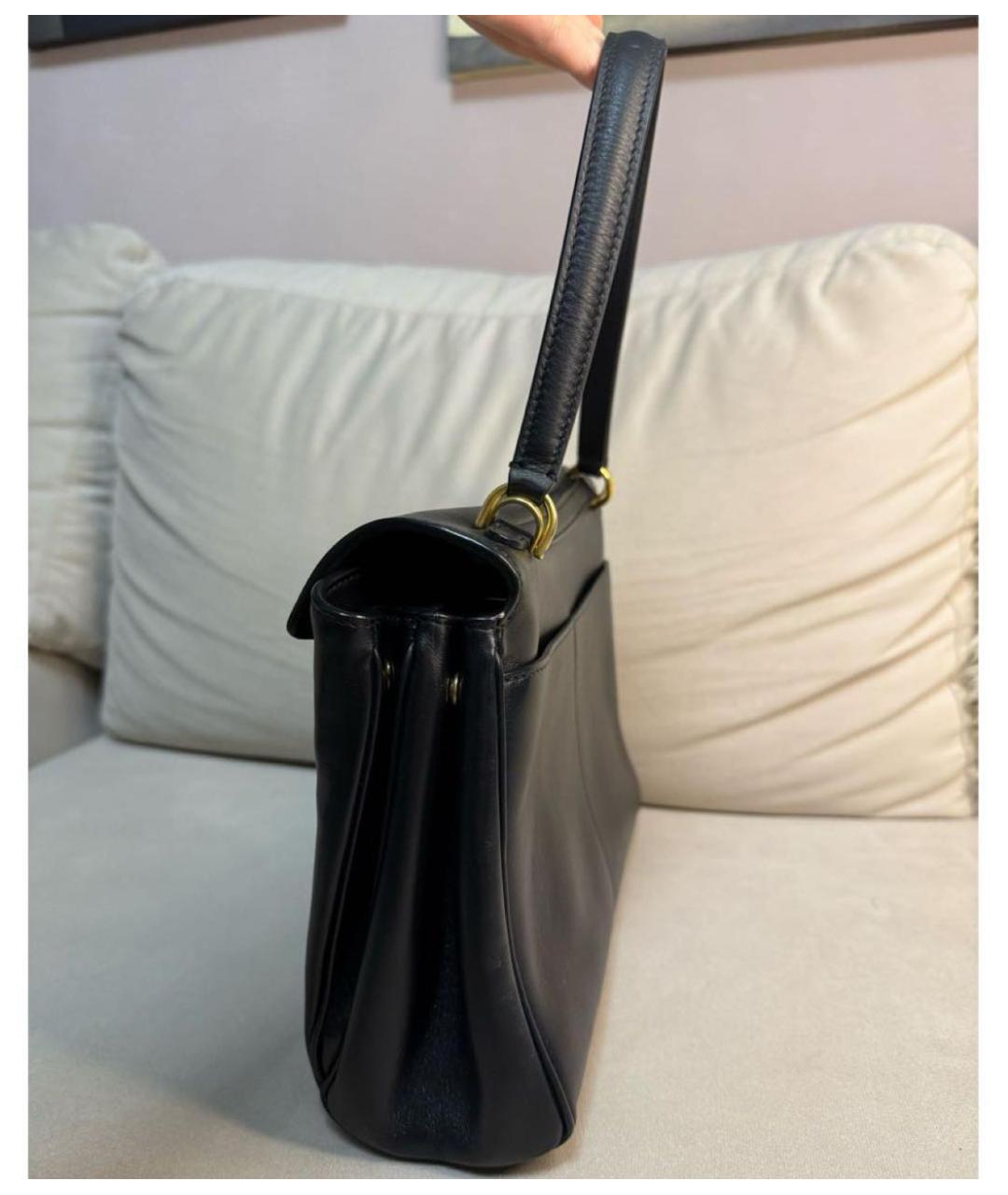 BALENCIAGA Черная кожаная сумка через плечо, фото 3