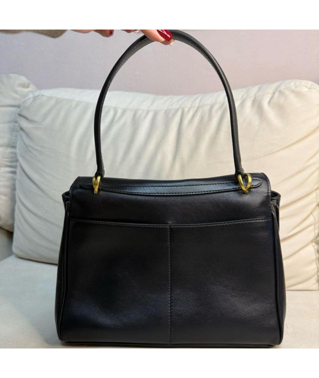 BALENCIAGA Черная кожаная сумка через плечо, фото 4