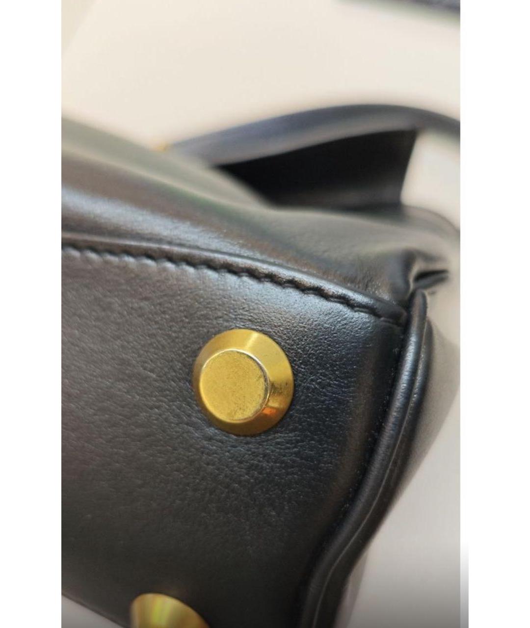 BALENCIAGA Черная кожаная сумка через плечо, фото 7