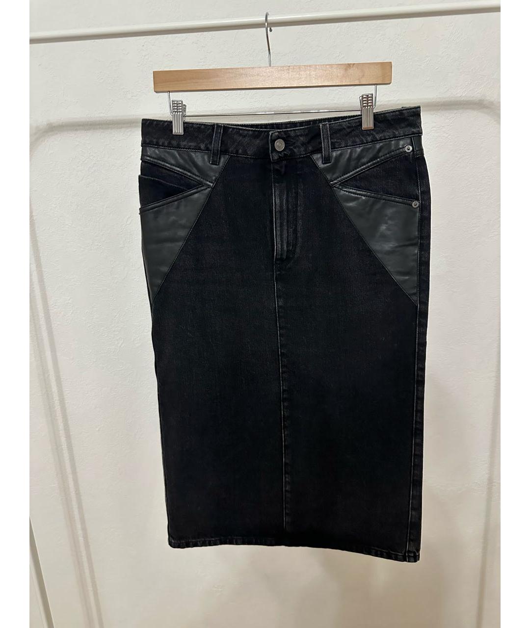 GIVENCHY Черная деним юбка миди, фото 7