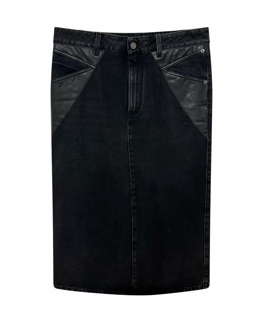 GIVENCHY Черная деним юбка миди, фото 1