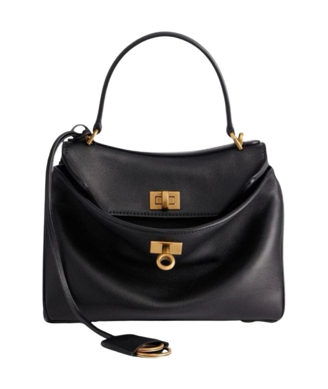 BALENCIAGA Черная кожаная сумка с короткими ручками, фото 9