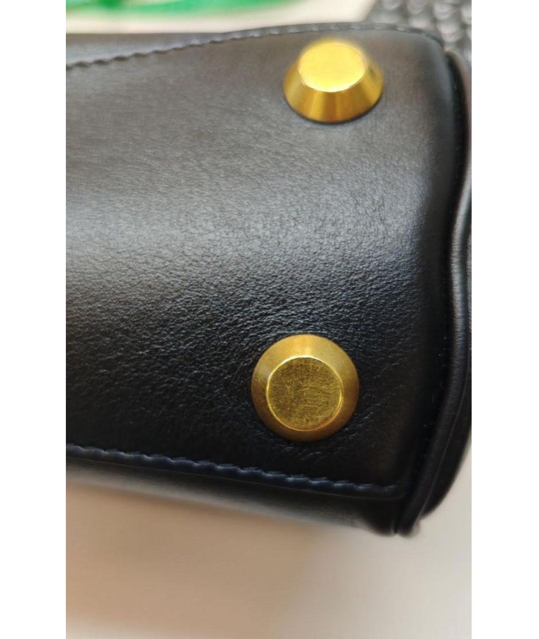 BALENCIAGA Черная кожаная сумка с короткими ручками, фото 8