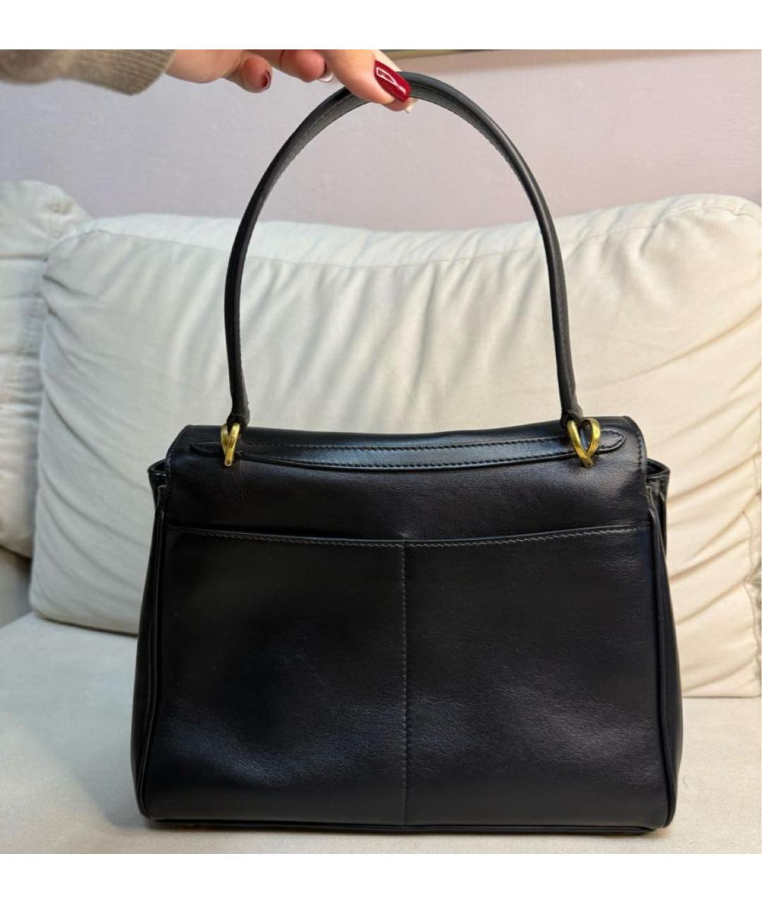 BALENCIAGA Черная кожаная сумка с короткими ручками, фото 4