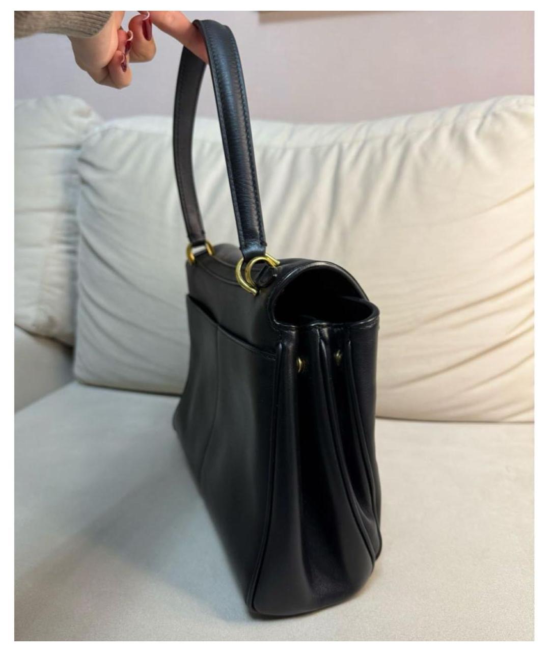 BALENCIAGA Черная кожаная сумка с короткими ручками, фото 5