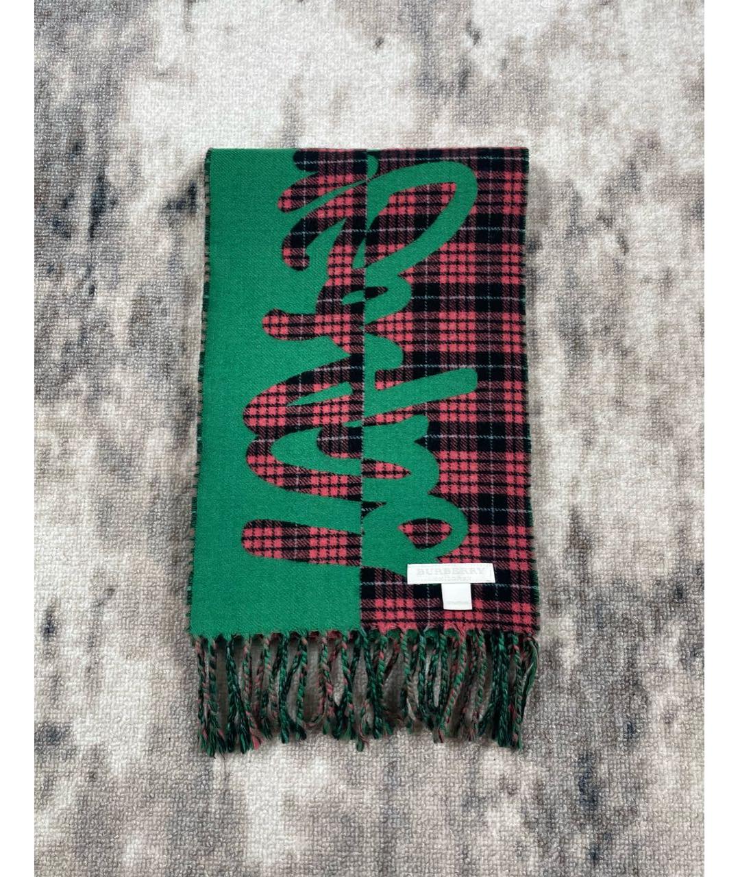 BURBERRY Мульти шерстяной шарф, фото 4