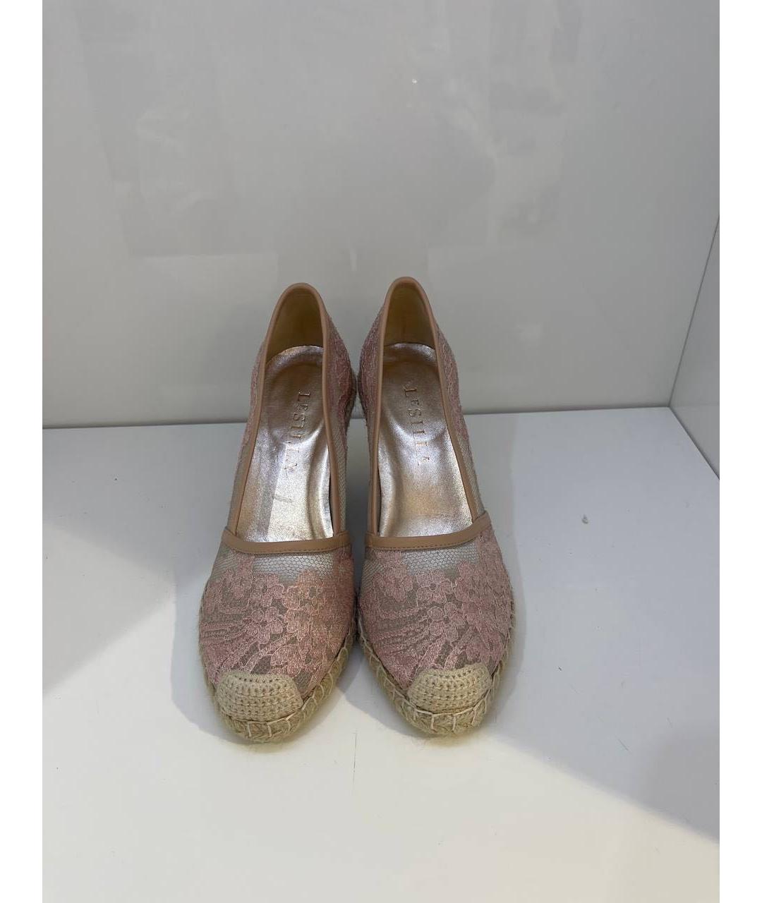 LE SILLA Розовые кожаные эспадрильи, фото 2