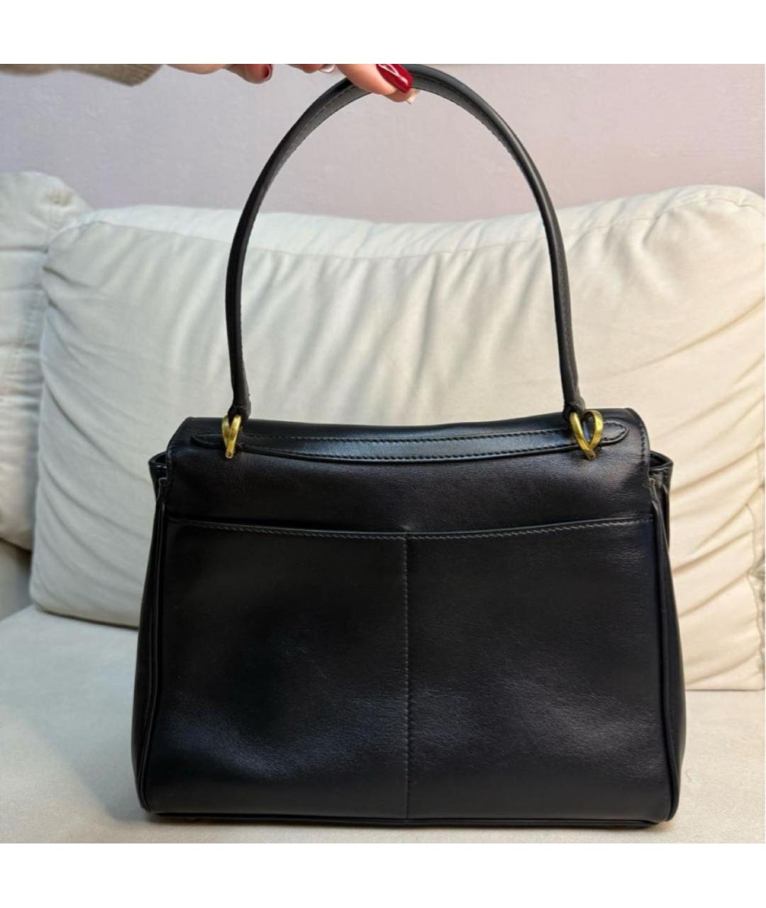 BALENCIAGA Черная кожаная сумка с короткими ручками, фото 4