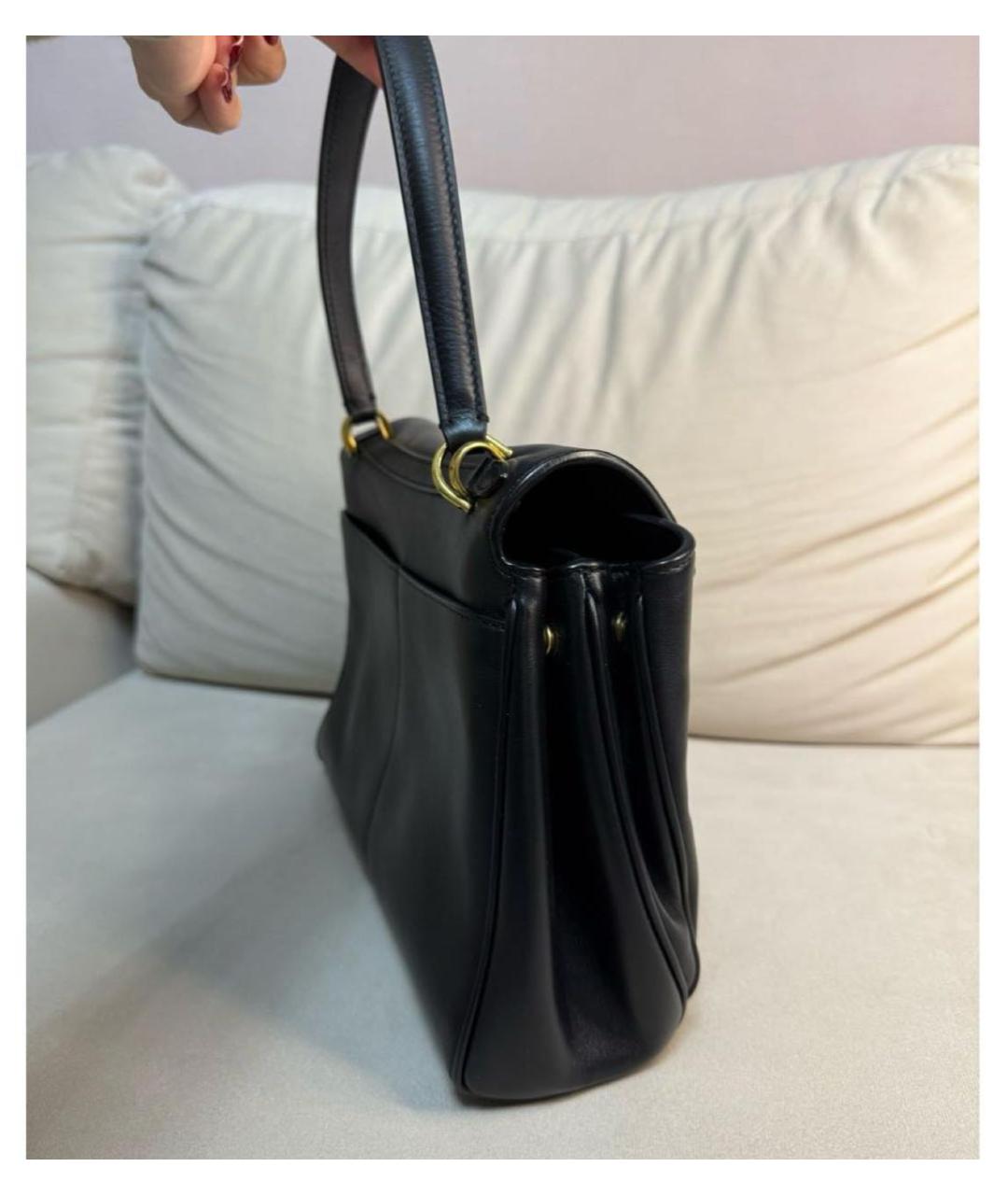 BALENCIAGA Черная кожаная сумка с короткими ручками, фото 5