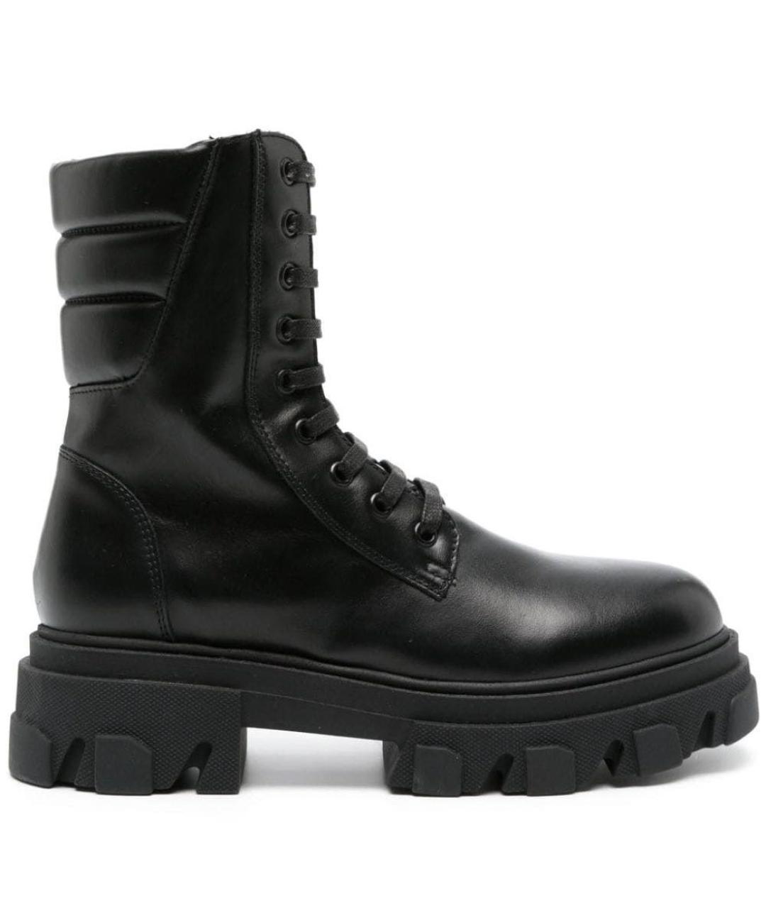 GIABORGHINI Черные кожаные ботинки, фото 1