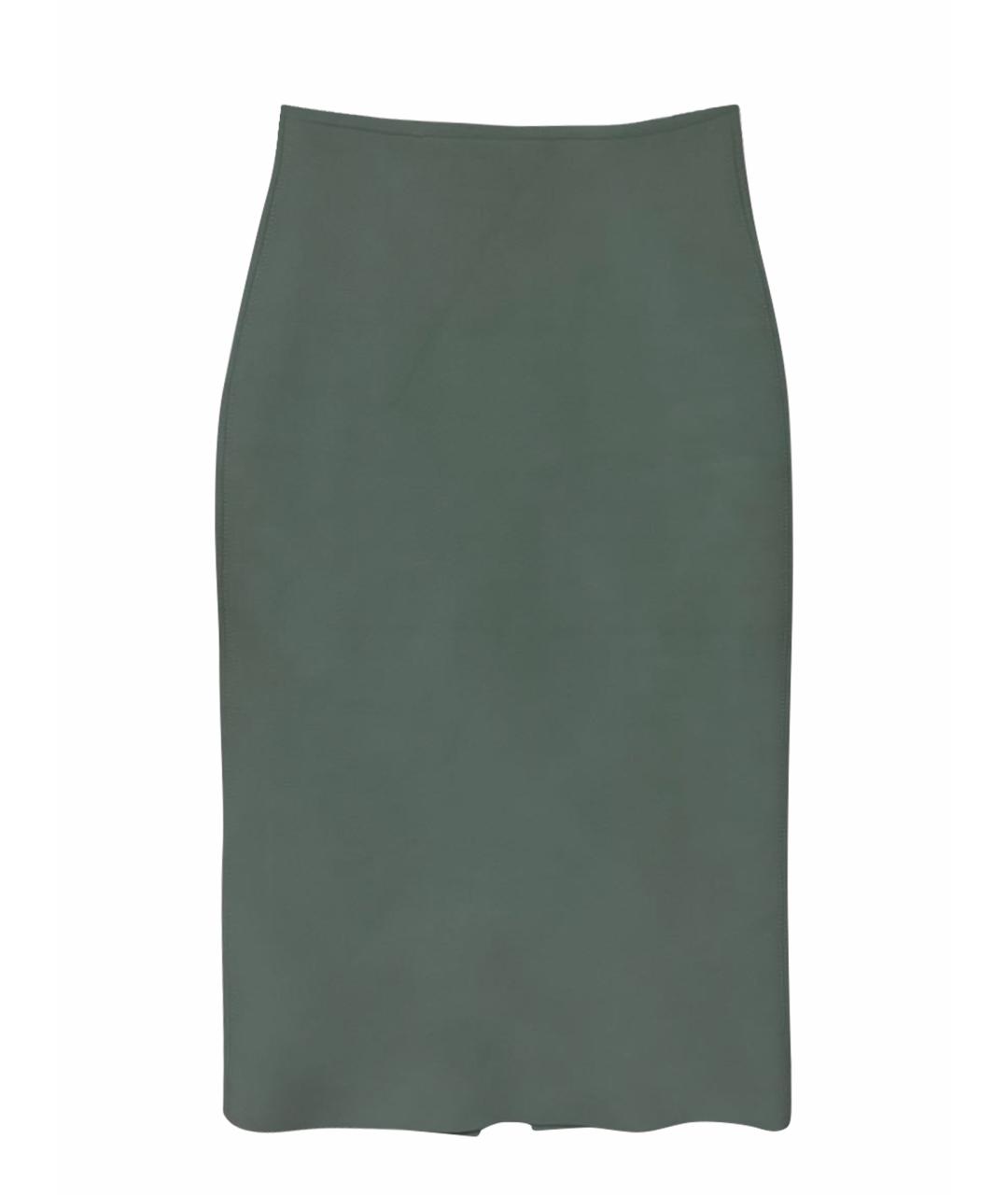 ROLAND MOURET Бирюзовая вискозная юбка миди, фото 1