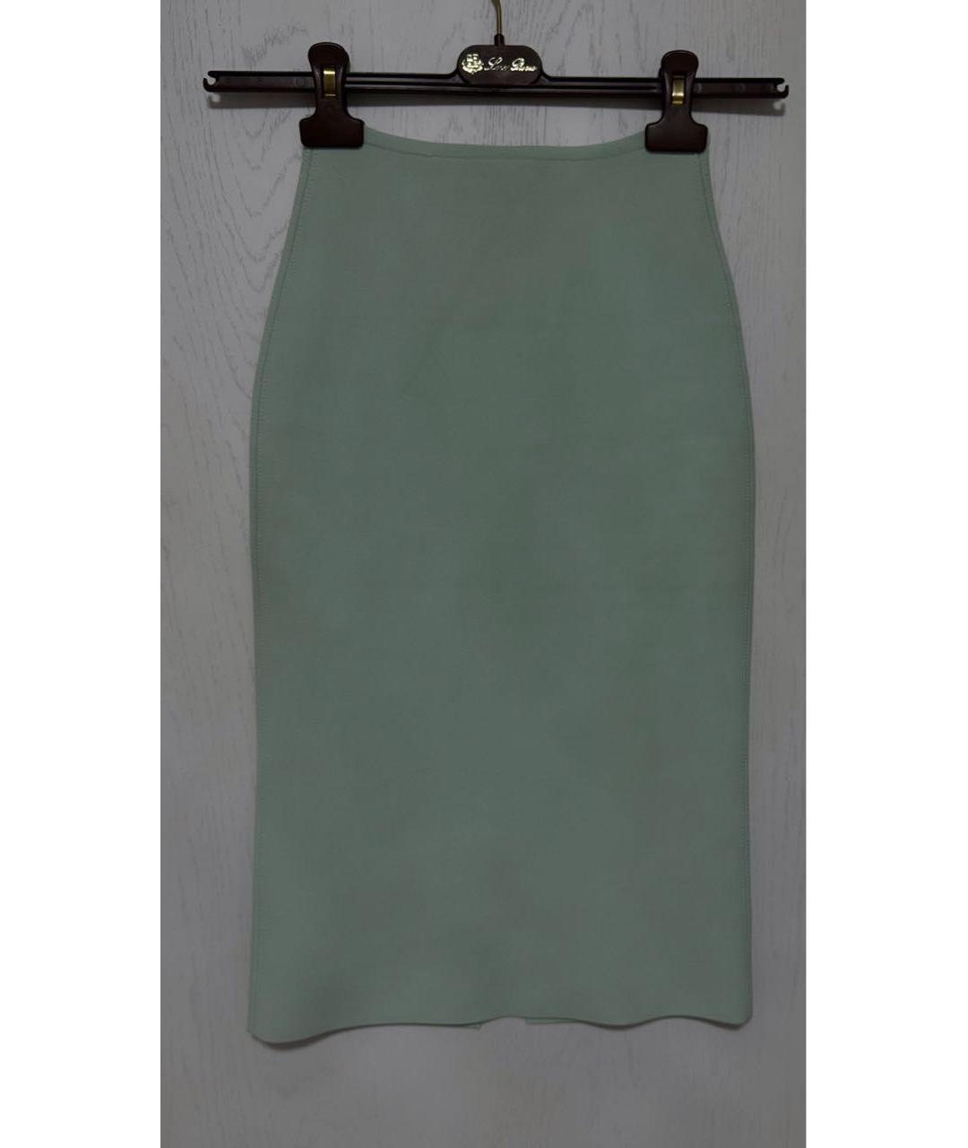 ROLAND MOURET Бирюзовая вискозная юбка миди, фото 7