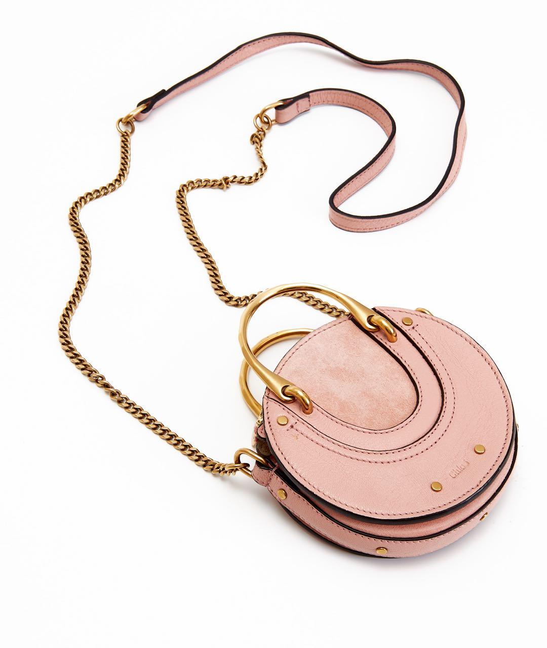 CHLOE Розовая кожаная сумка через плечо, фото 4