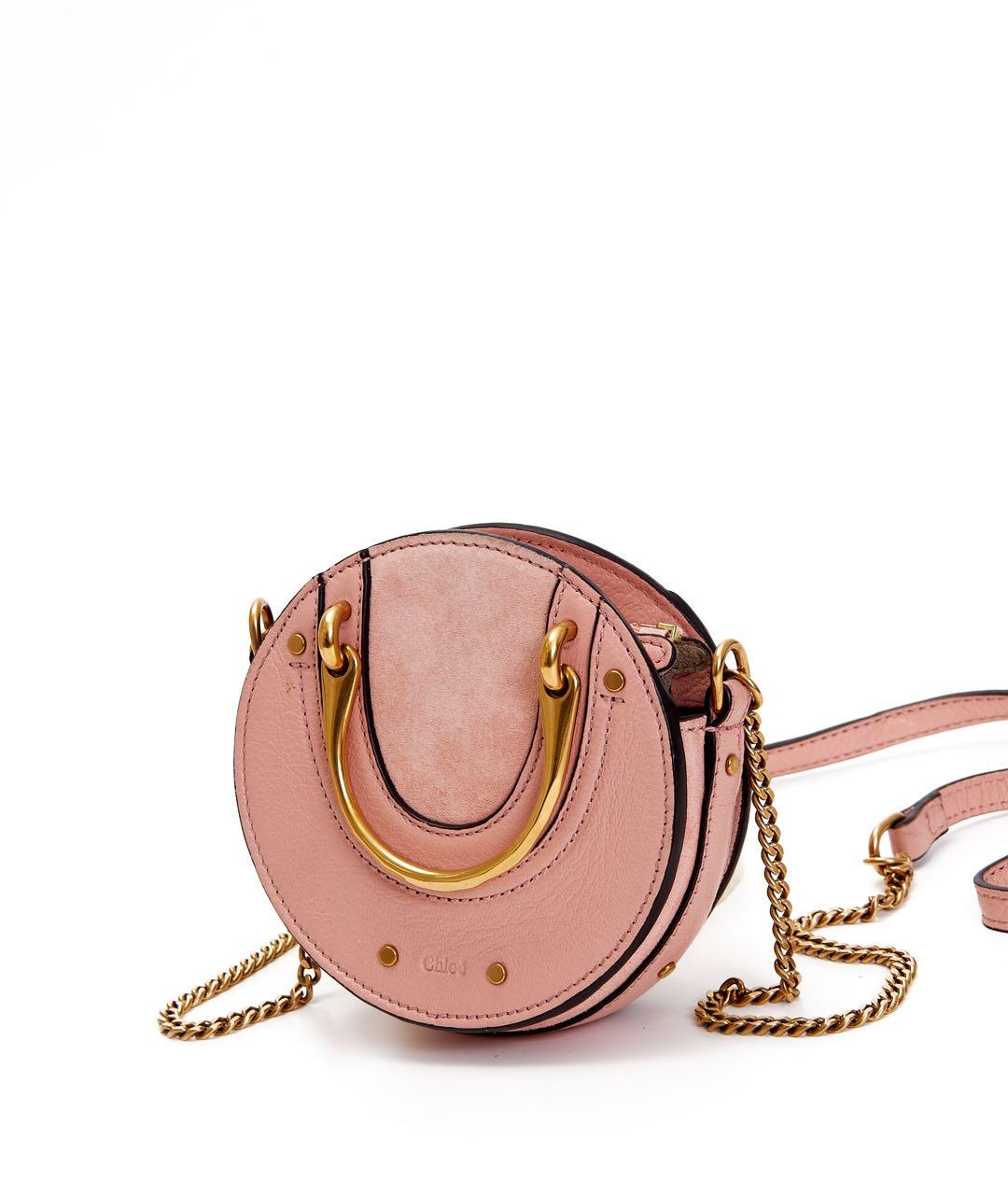 CHLOE Розовая кожаная сумка через плечо, фото 2