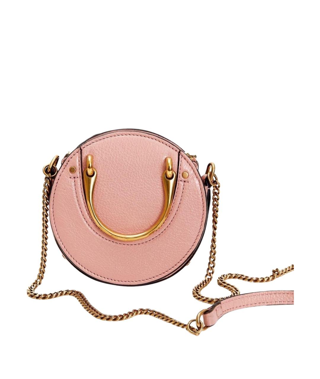 CHLOE Розовая кожаная сумка через плечо, фото 1