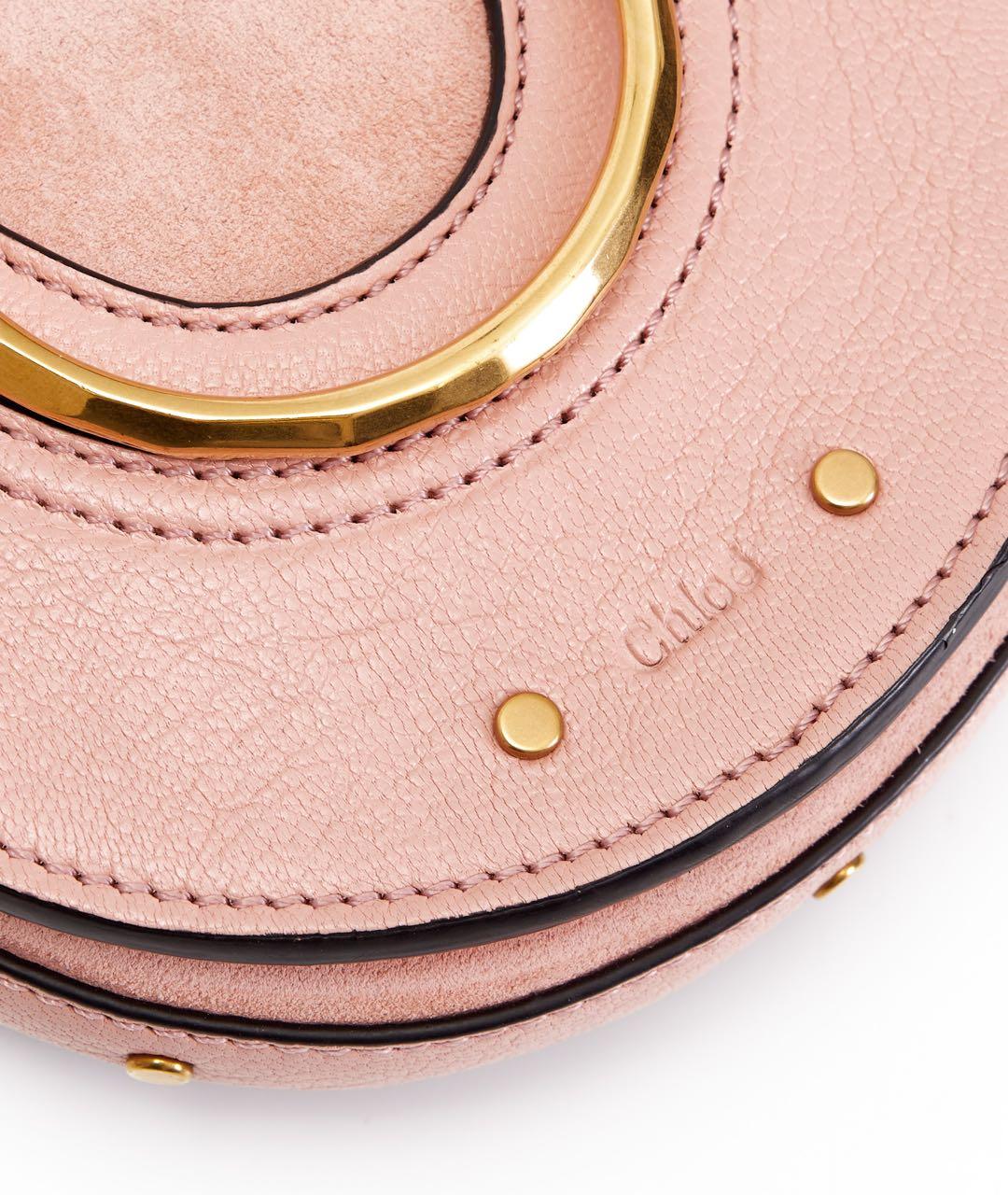 CHLOE Розовая кожаная сумка через плечо, фото 3