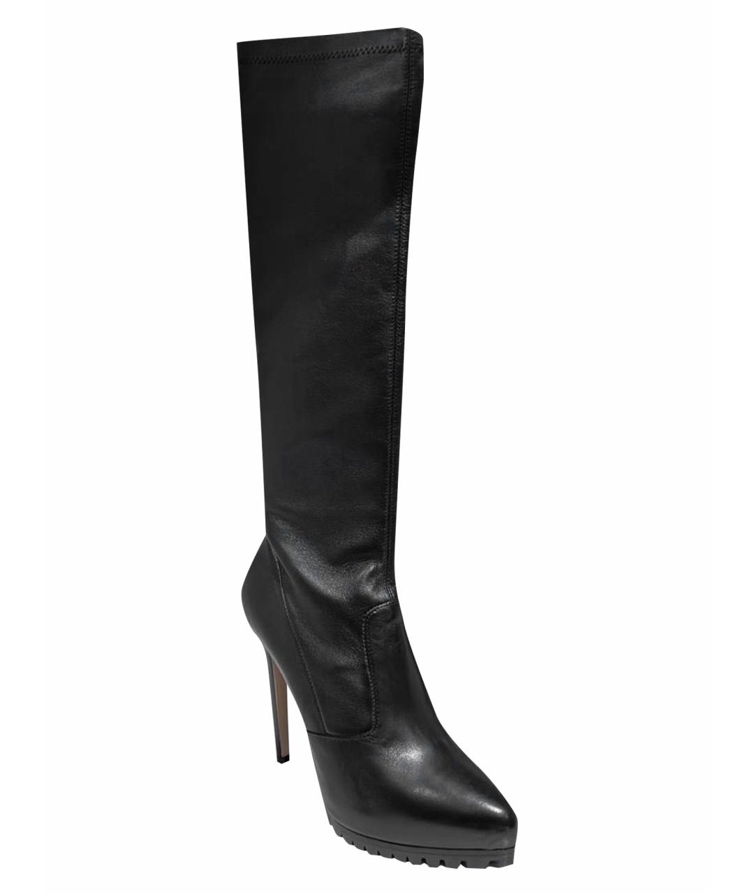 LE SILLA Черные кожаные сапоги, фото 1