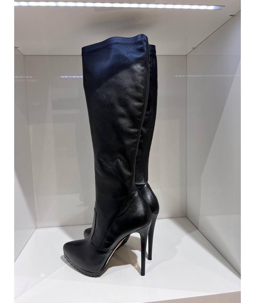 LE SILLA Черные кожаные сапоги, фото 3