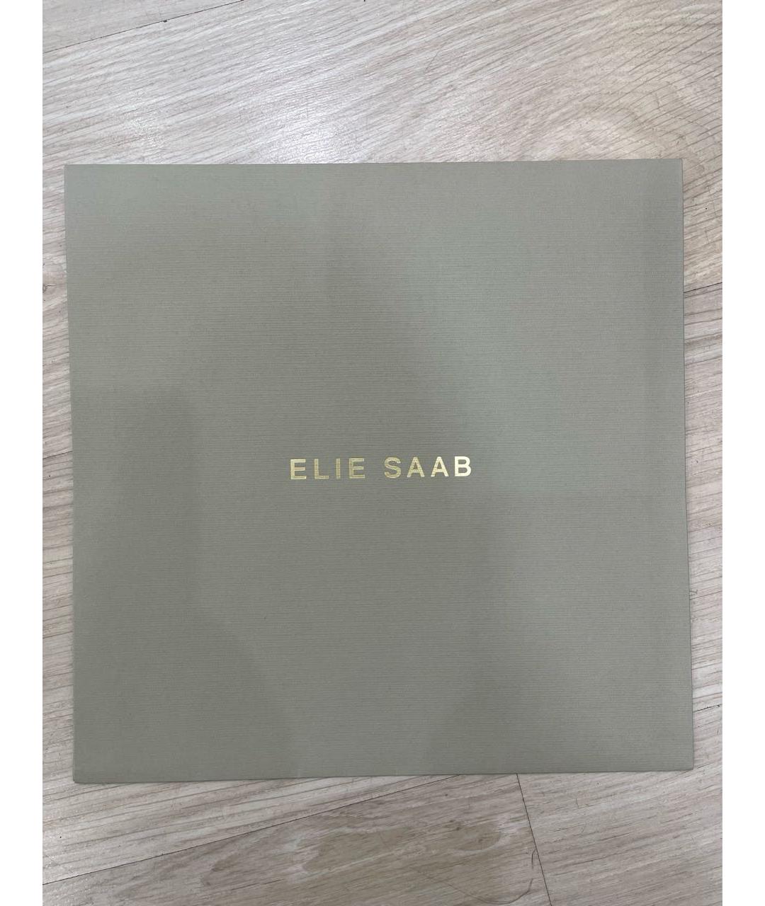 ELIE SAAB Бежевый шелковый платок, фото 4