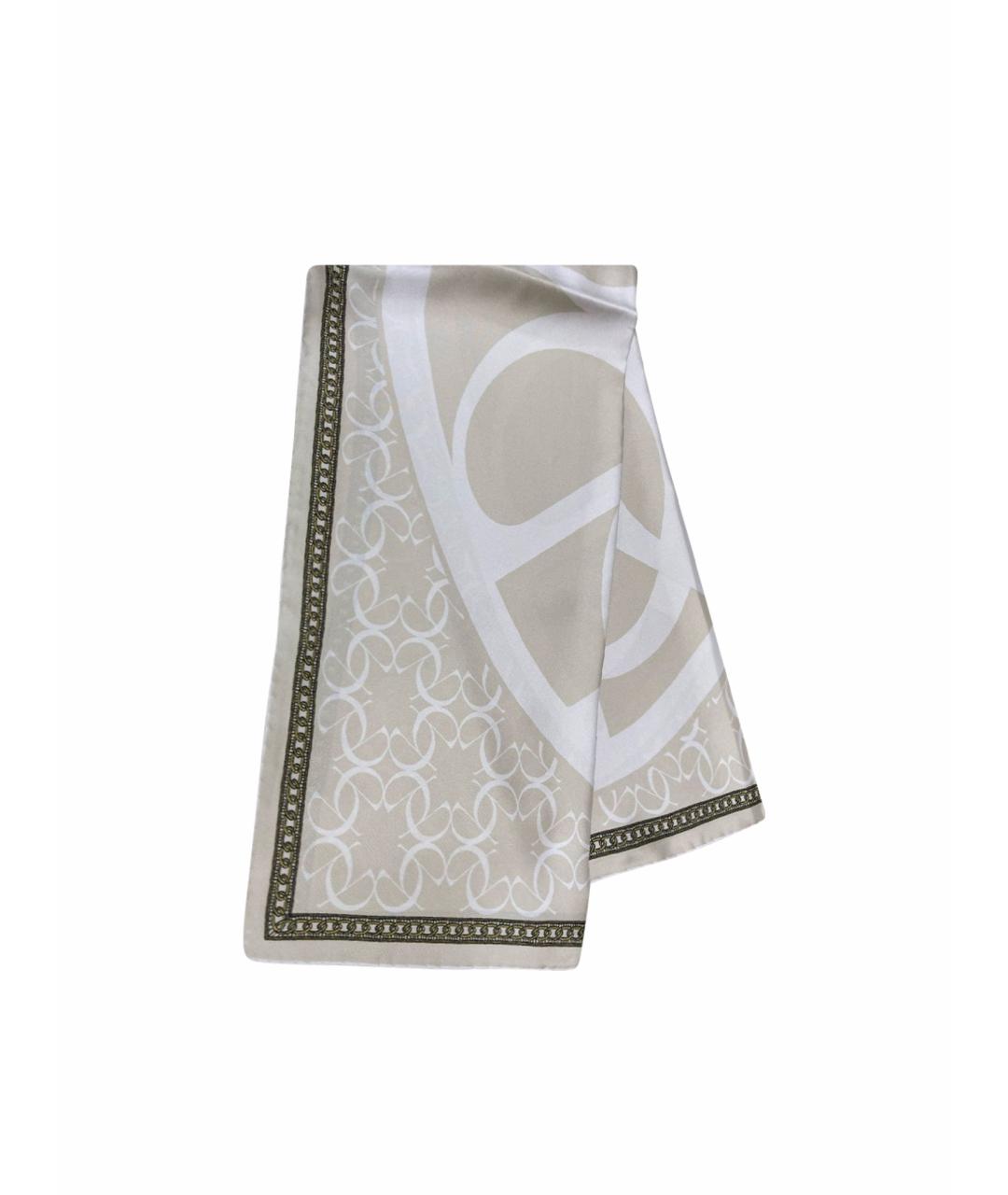 ELIE SAAB Бежевый шелковый платок, фото 1