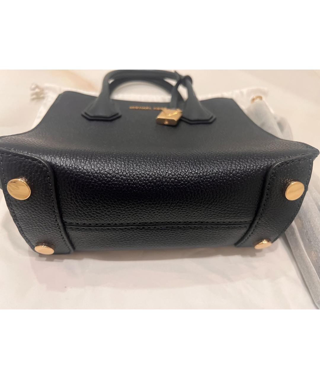 MICHAEL KORS Темно-синяя кожаная сумка с короткими ручками, фото 2