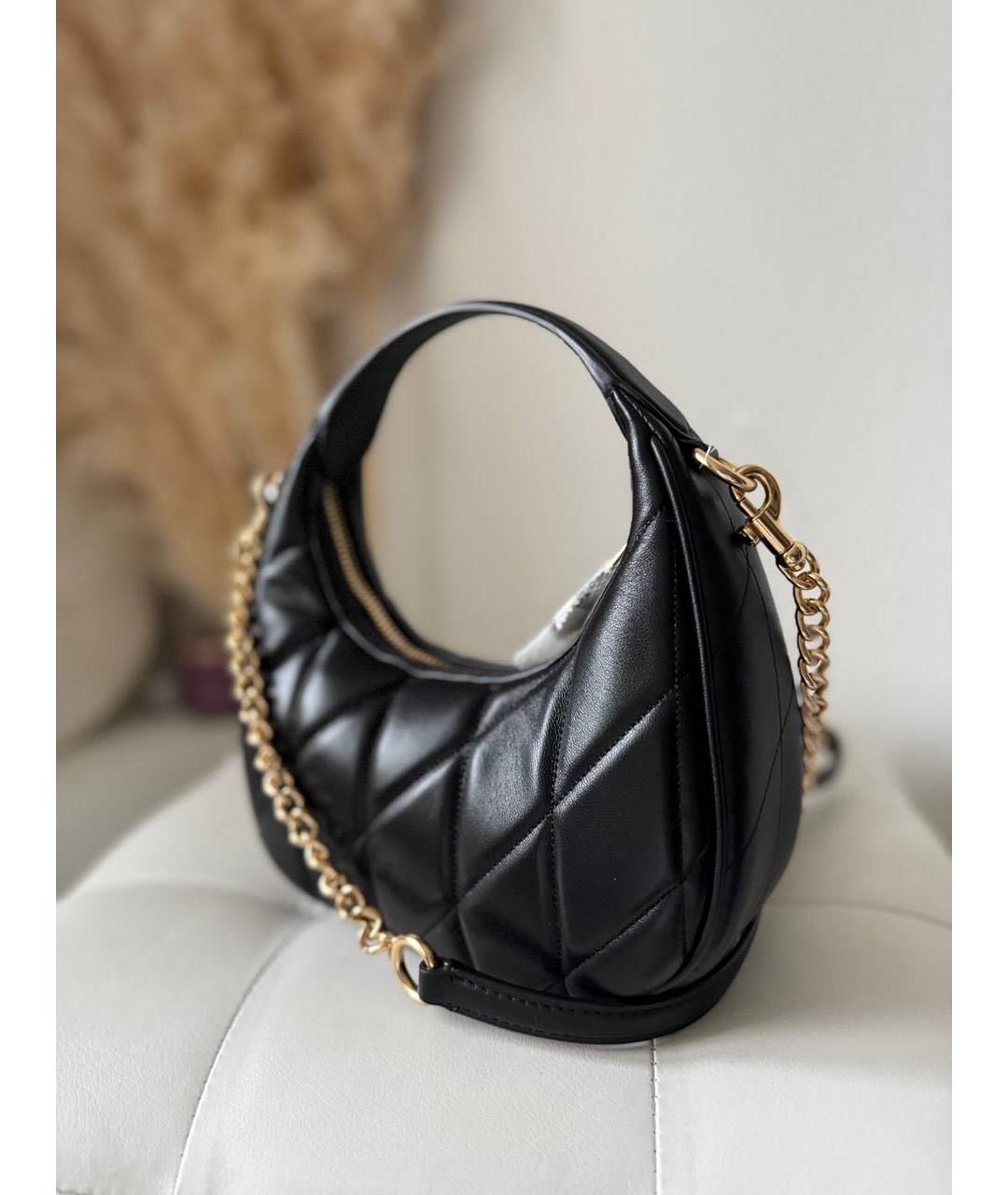 COACH Черная кожаная сумка через плечо, фото 3