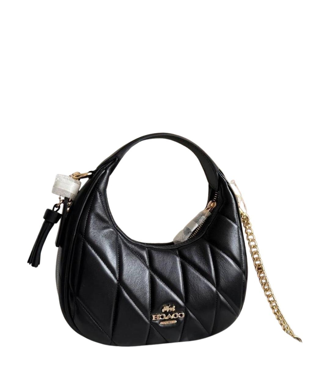 COACH Черная кожаная сумка через плечо, фото 1