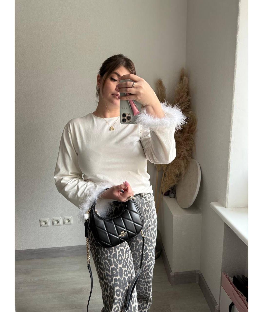 COACH Черная кожаная сумка через плечо, фото 6