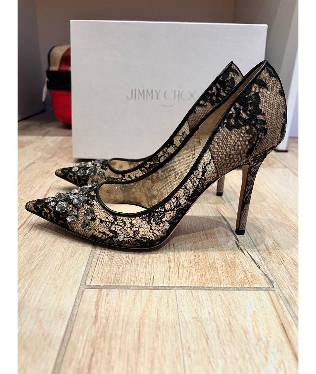 JIMMY CHOO Черные текстильные туфли, фото 4