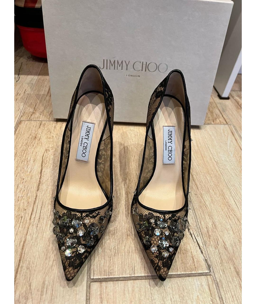 JIMMY CHOO Черные текстильные туфли, фото 2