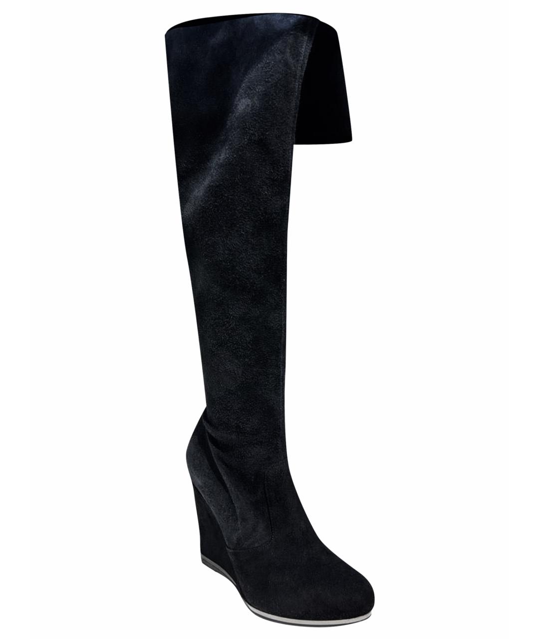 LE SILLA Черные замшевые сапоги, фото 1