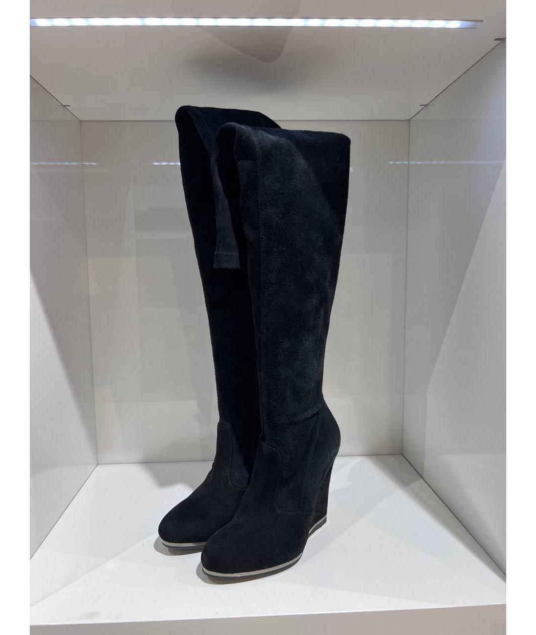 LE SILLA Черные замшевые сапоги, фото 4