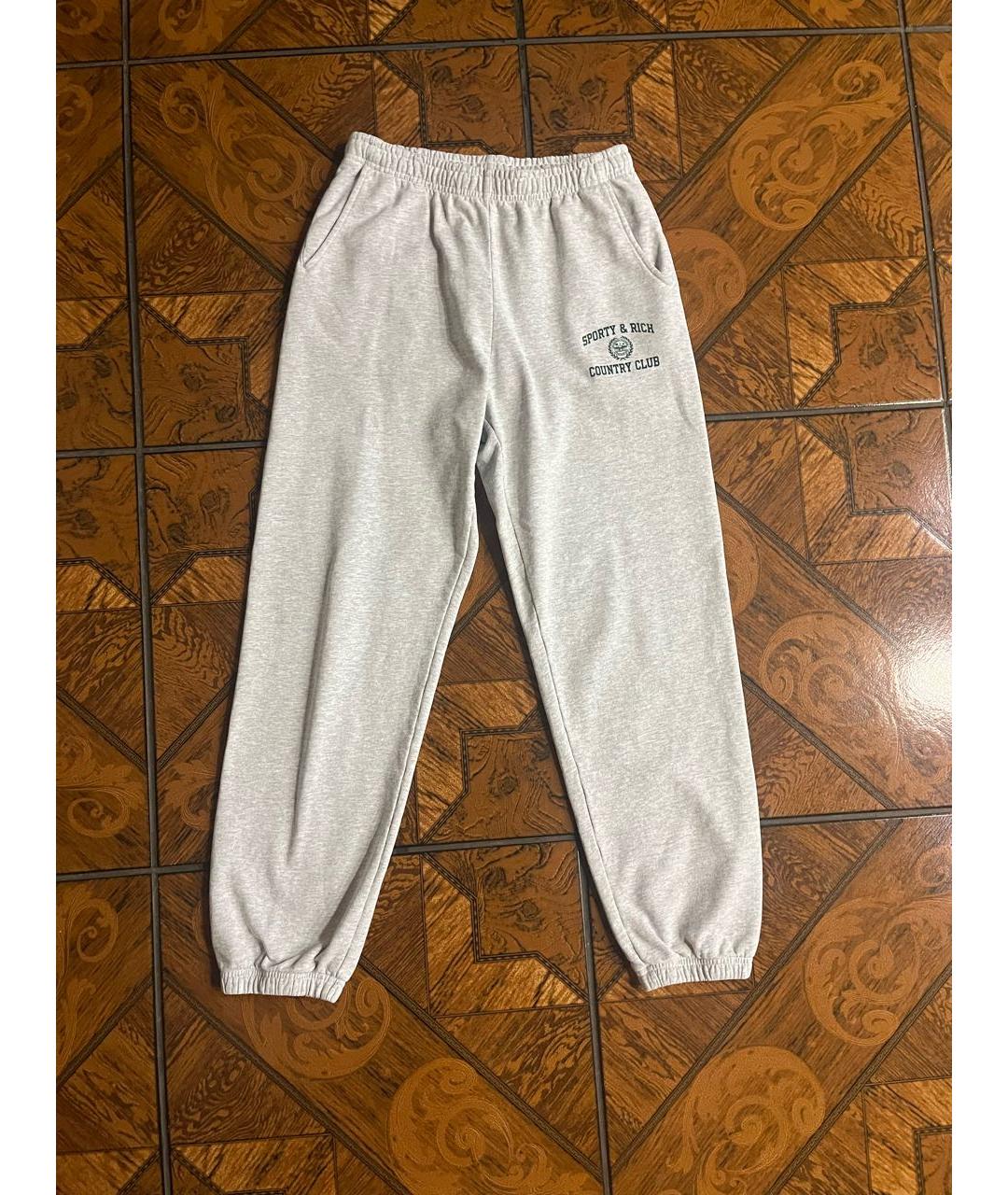 SPORTY AND RICH Серый хлопковый спортивные костюмы, фото 3