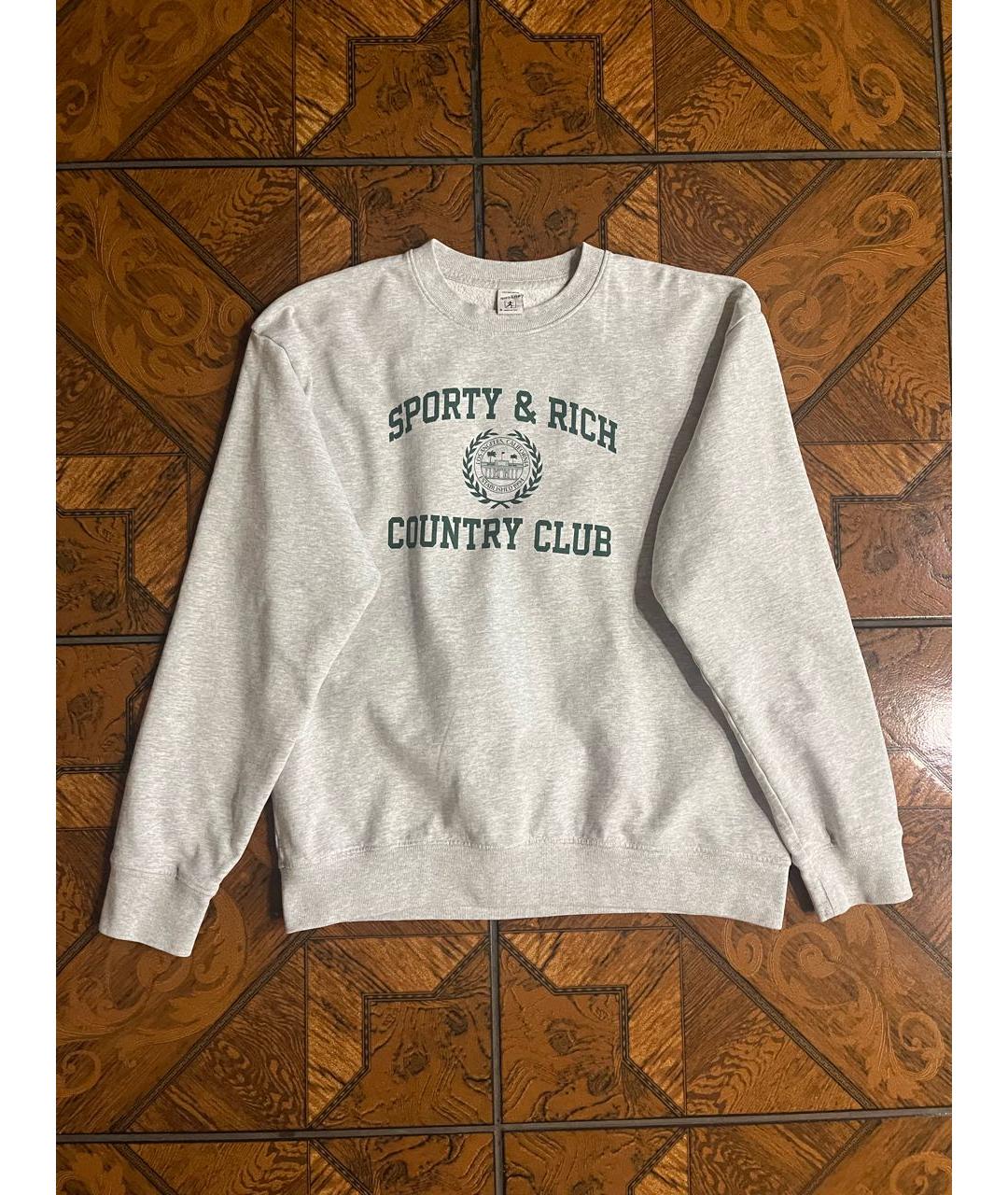 SPORTY AND RICH Серый хлопковый спортивные костюмы, фото 2