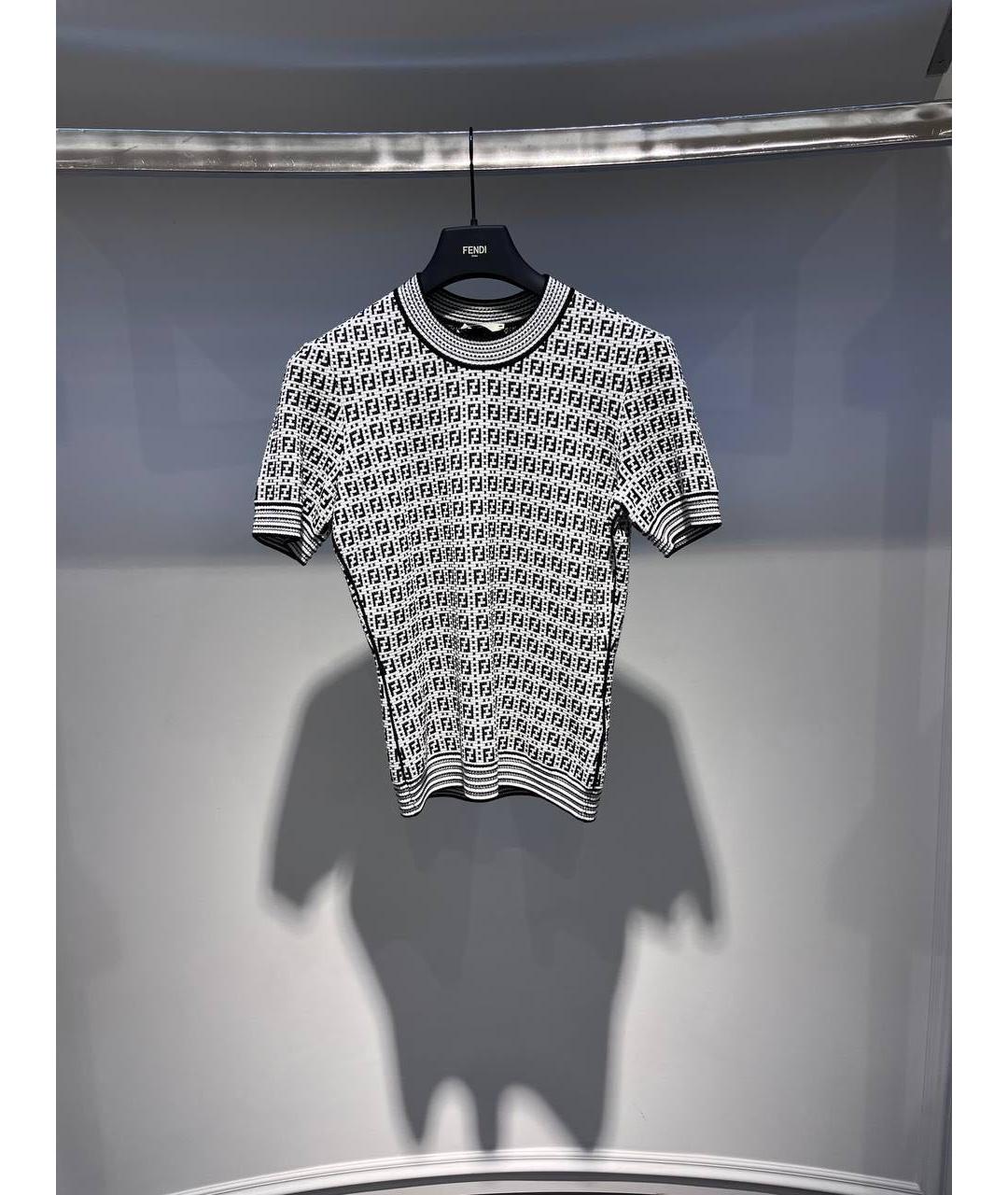 FENDI Серая вискозная футболка, фото 3