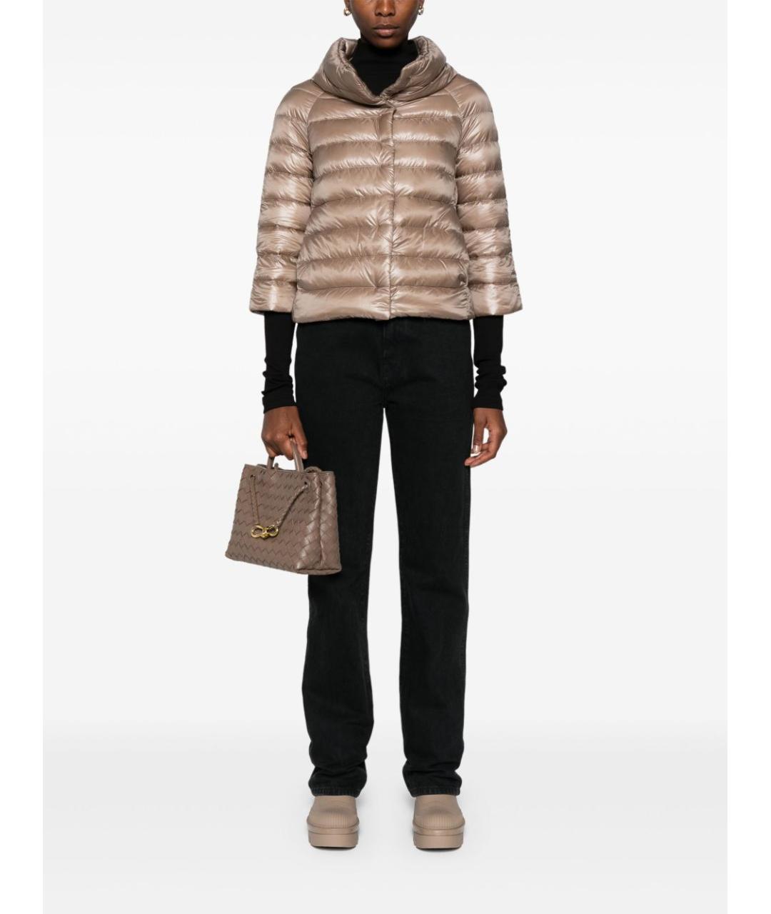 HERNO Бежевая полиамидовая куртка, фото 4