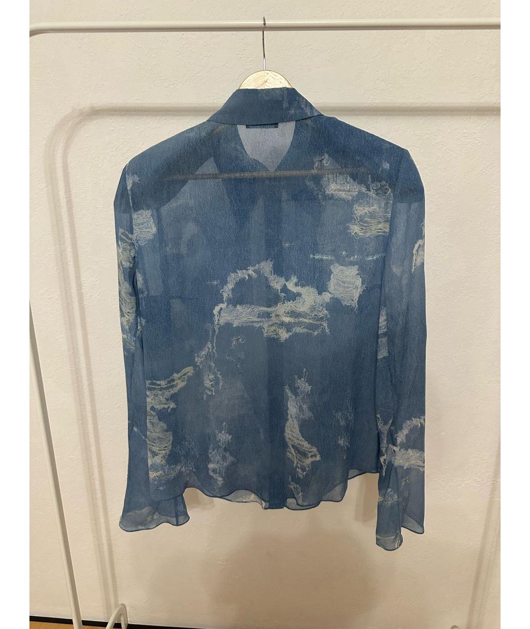 BALMAIN Голубая полиэстеровая блузы, фото 2