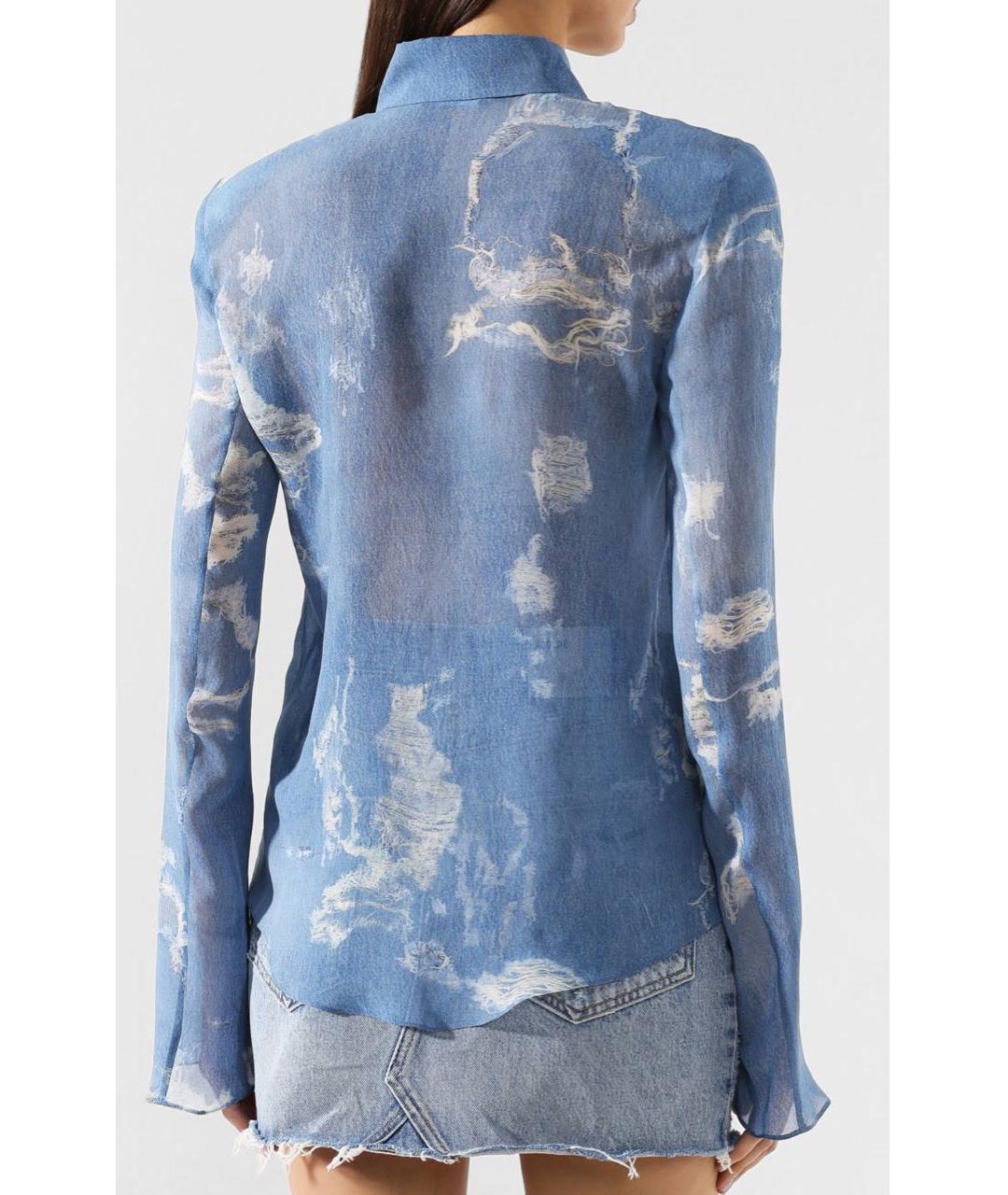 BALMAIN Голубая полиэстеровая блузы, фото 6