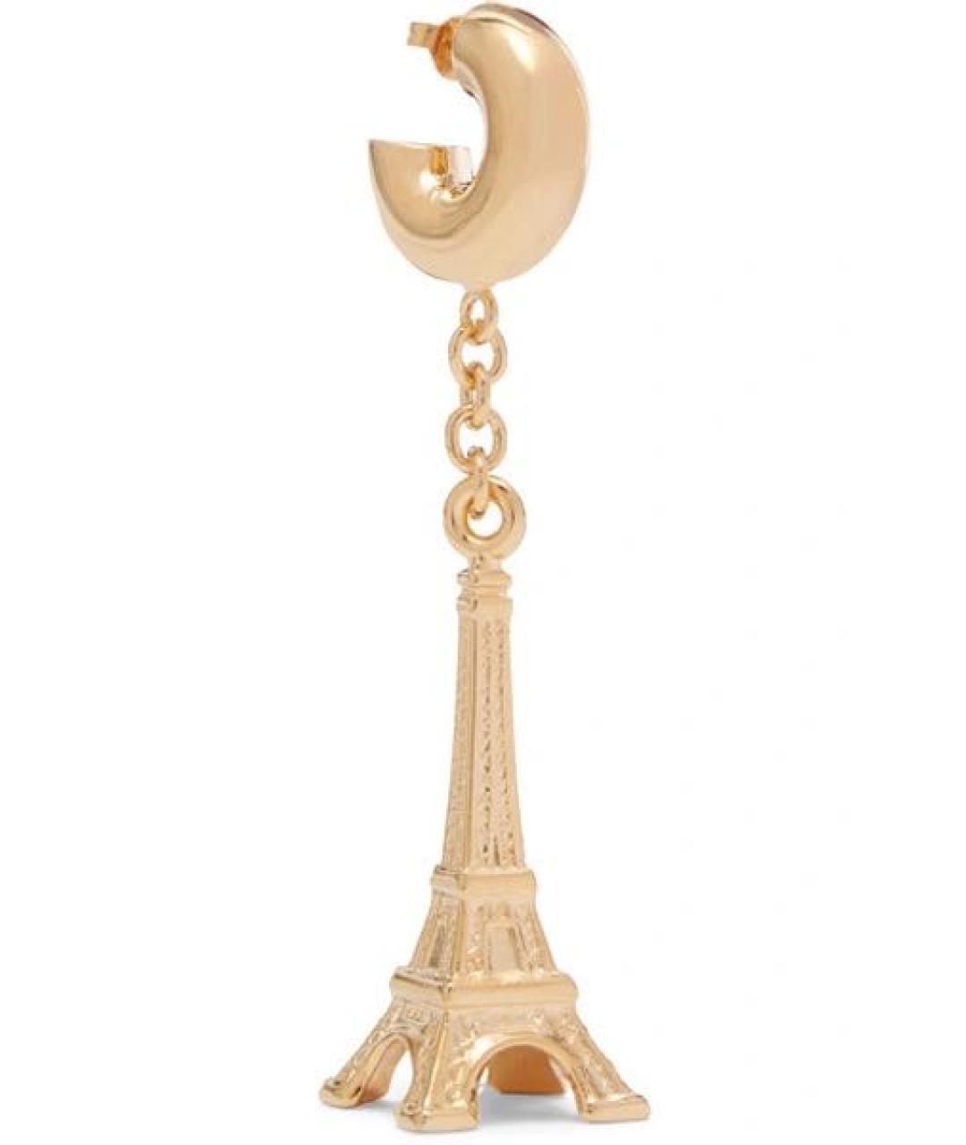 BALENCIAGA Золотые латунные серьги, фото 5