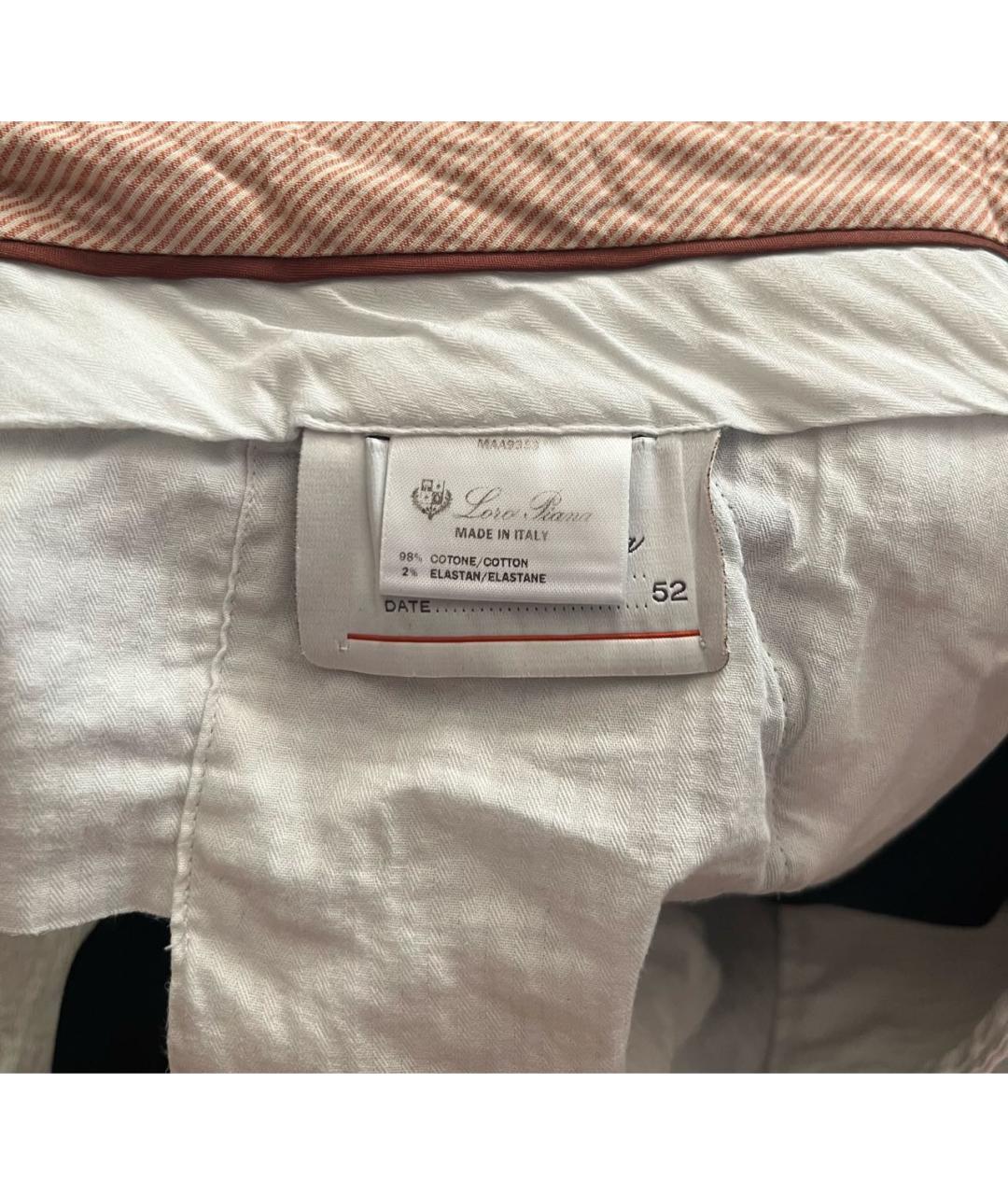 LORO PIANA Темно-синие хлопко-эластановые брюки чинос, фото 7