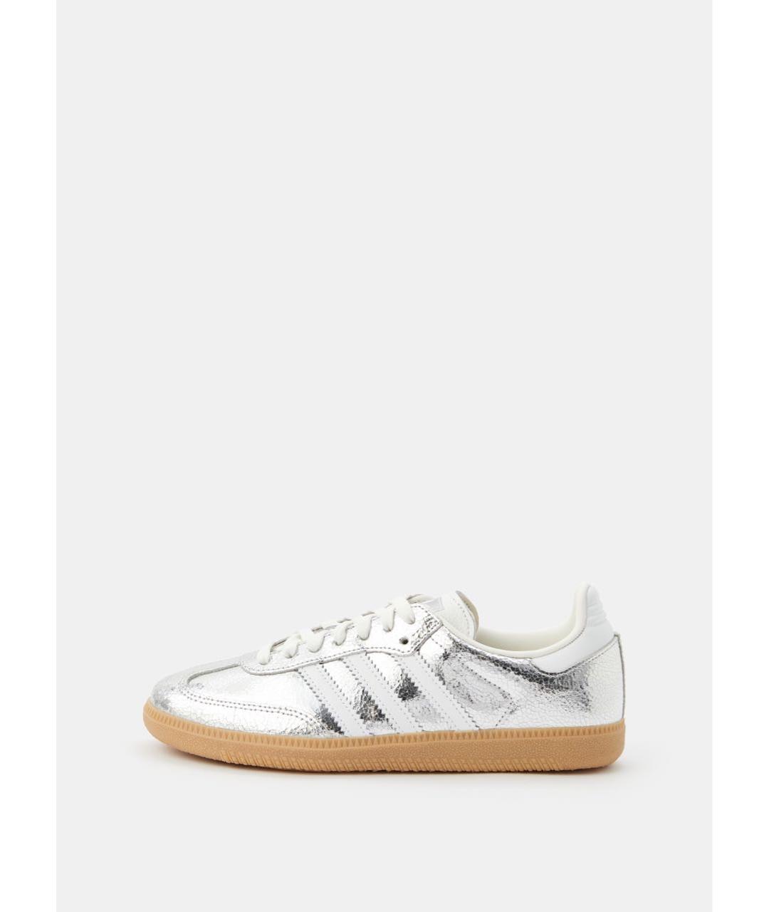 ADIDAS Серебряные кожаные кроссовки, фото 7